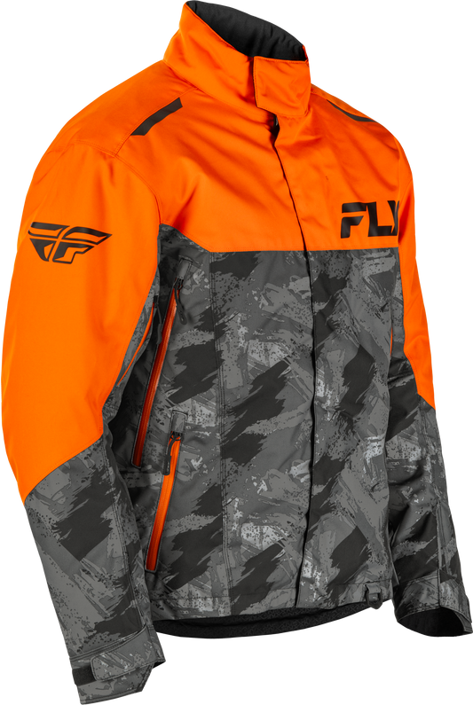 Fly Racing Youth Snx Pro Jacket Orange/Black - Weatherproof Snowboarding Outerwear - Kelly Motorsports