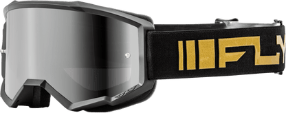 Fly Racing Youth Zone Goggle Black/Gold with Silver Mirror Smoke Lens - Kelly Motorsports