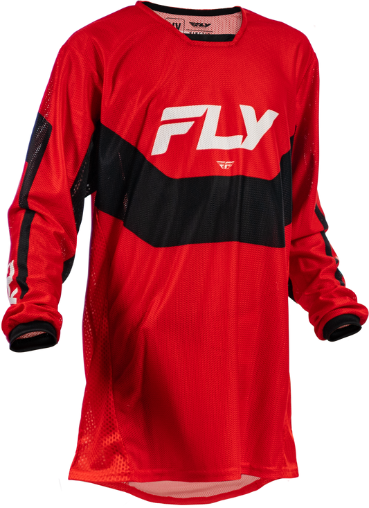 Fly Racing Yth Kinetic Mesh Jersey Red/Black/White YXL - Youth Performance Riding Jersey - Kelly Motorsports