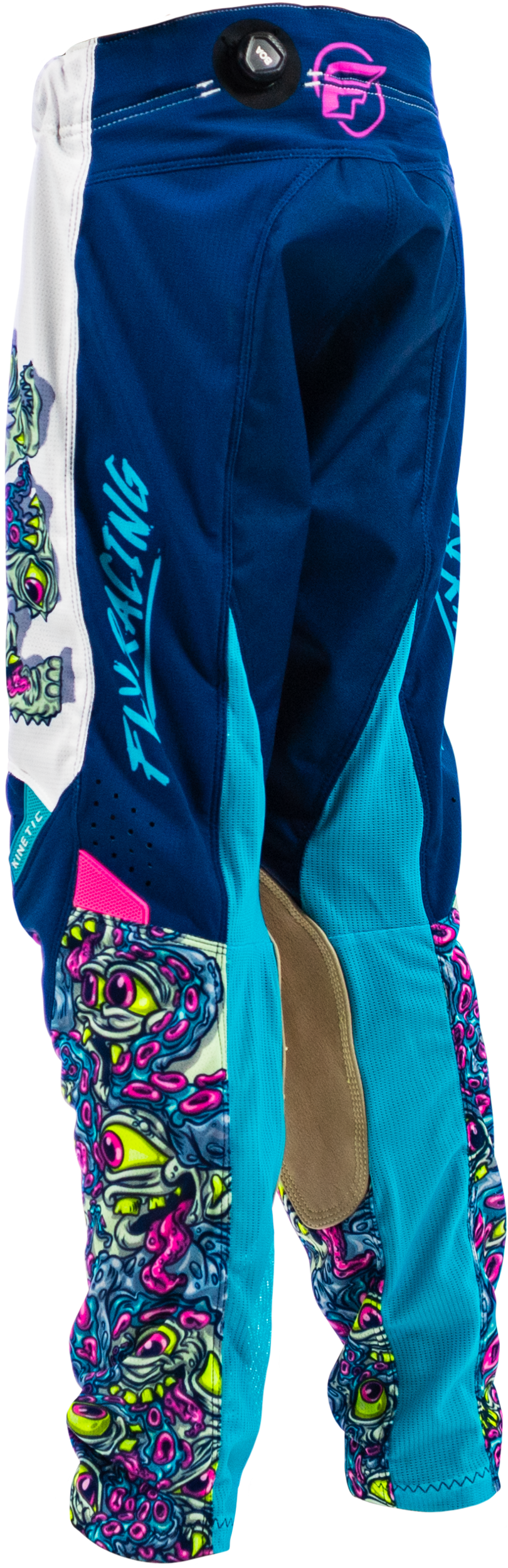 Fly Racing Yth Kinetic Mutant Mesh Pants White/Blue/Multi Size 22 - Kelly Motorsports