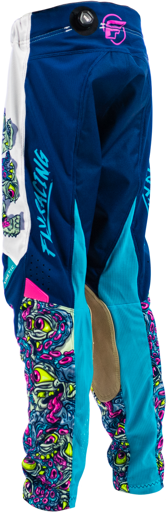 Fly Racing Yth Kinetic Mutant Mesh Pants White/Blue/Multicolor Size 26 - Kelly Motorsports