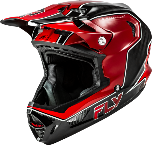 Fly Racing Yth Werx R Flow Carbon Helmet - Black Carbon/Red Yellow - Kelly Motorsports