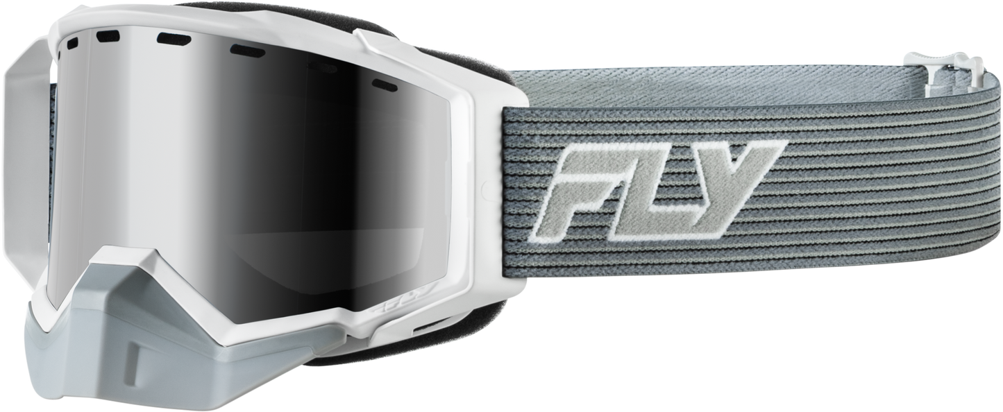 Fly Racing Zone Elite SN Goggle Grey/White with Black Mirror Plated Smoke Lens - Part 37 - 4111 - Kelly Motorsports