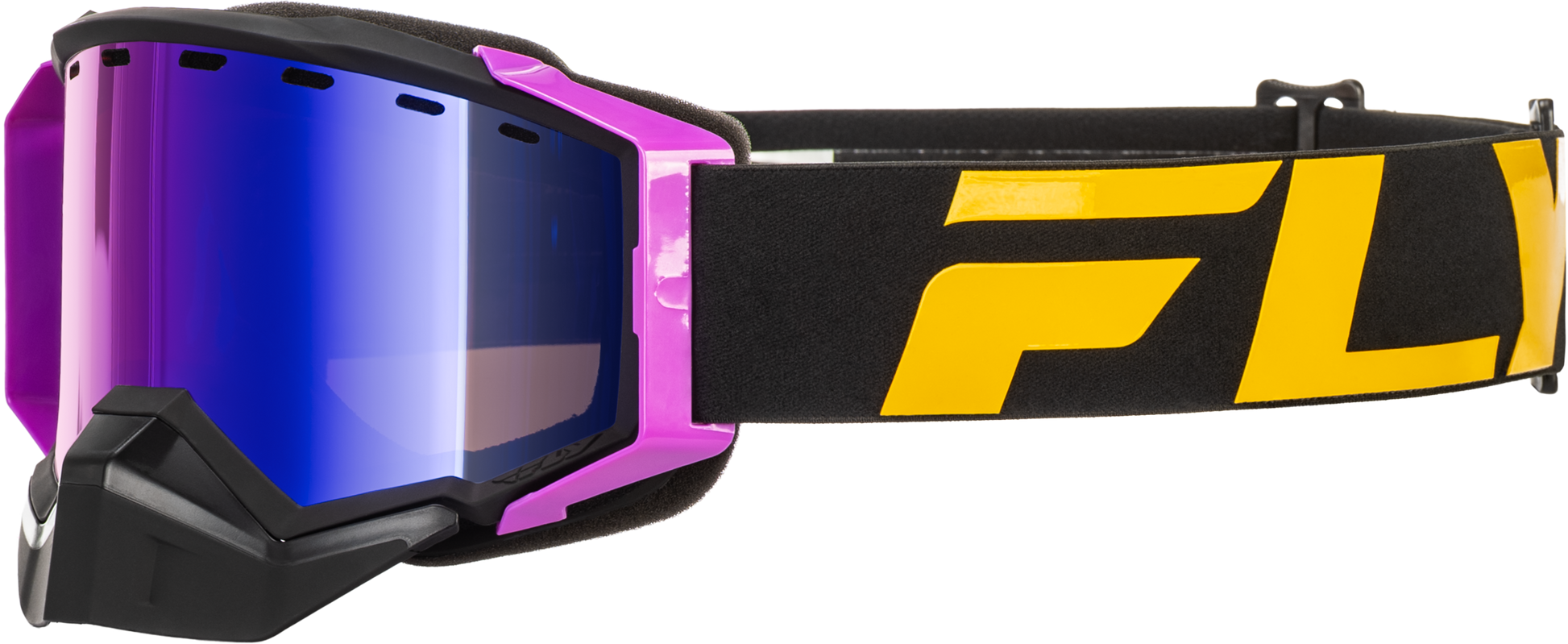 Fly Racing Zone Elite Snow Goggle Black/Pink with Purple Mirror and Rose Lens - Model 37 - 4109 - Kelly Motorsports