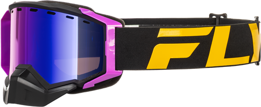 Fly Racing Zone Elite Snow Goggle Black/Pink with Purple Mirror and Rose Lens - Model 37 - 4109 - Kelly Motorsports