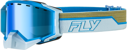 Fly Racing Zone Elite Snow Goggles with Dark Blue Mirror and Polarized Amber Lens - Kelly Motorsports