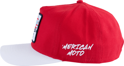 FMF Merican Moto Snapback Hat Red SU26196901RDOS - Kelly Motorsports