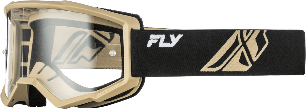 Focus Goggle Black/Khaki W/ Clear Lens - Kelly Motorsports