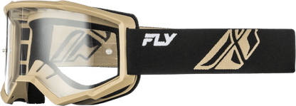 Focus Goggle Black/Khaki W/ Clear Lens - Kelly Motorsports