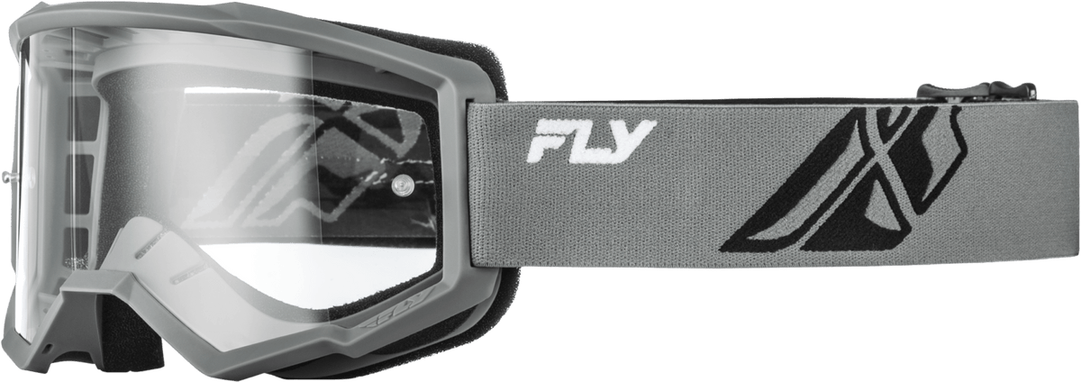 Focus Goggle Grey/Black W/ Clear Lens - Kelly Motorsports