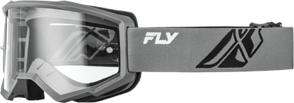 Focus Goggle Grey/Black W/ Clear Lens - Kelly Motorsports