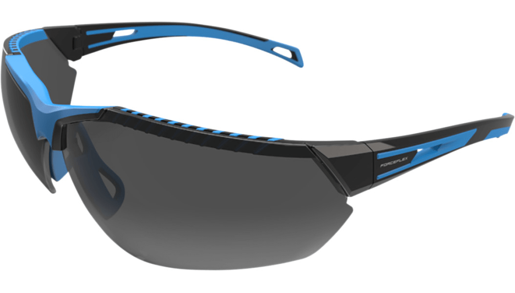 FORCEFLEX FF4 Sunglasses - Black/Blue - Smoke Lens - Kelly Motorsports