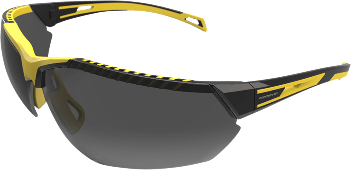 FORCEFLEX FF4 Sunglasses - Black/Yellow - Smoke Lens FF4-01095-040 - Kelly Motorsports