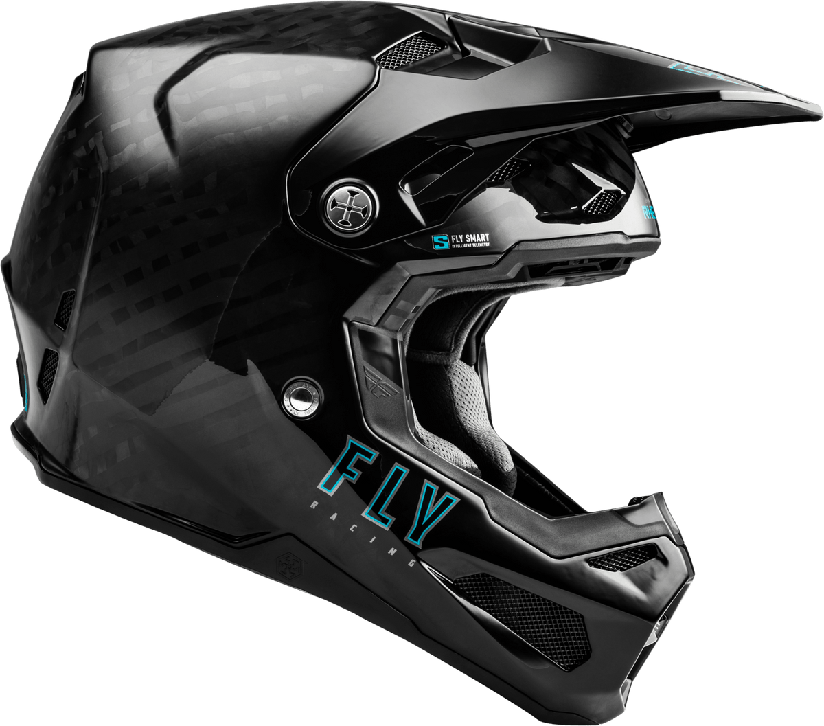 Formula S Carbon Helmet Black w/Fly Smart App & Live GPS Tracking - Kelly Motorsports