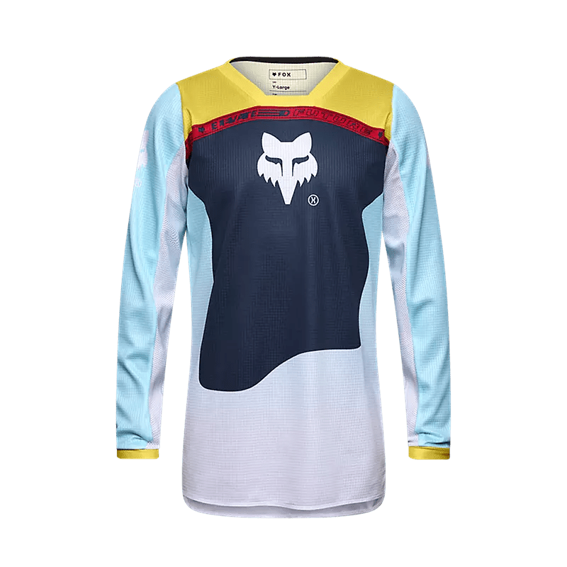 Fox Racing Youth 180 Motocross Dirt Bike Jersey, Light Blue, X-Large - Kelly Motorsports