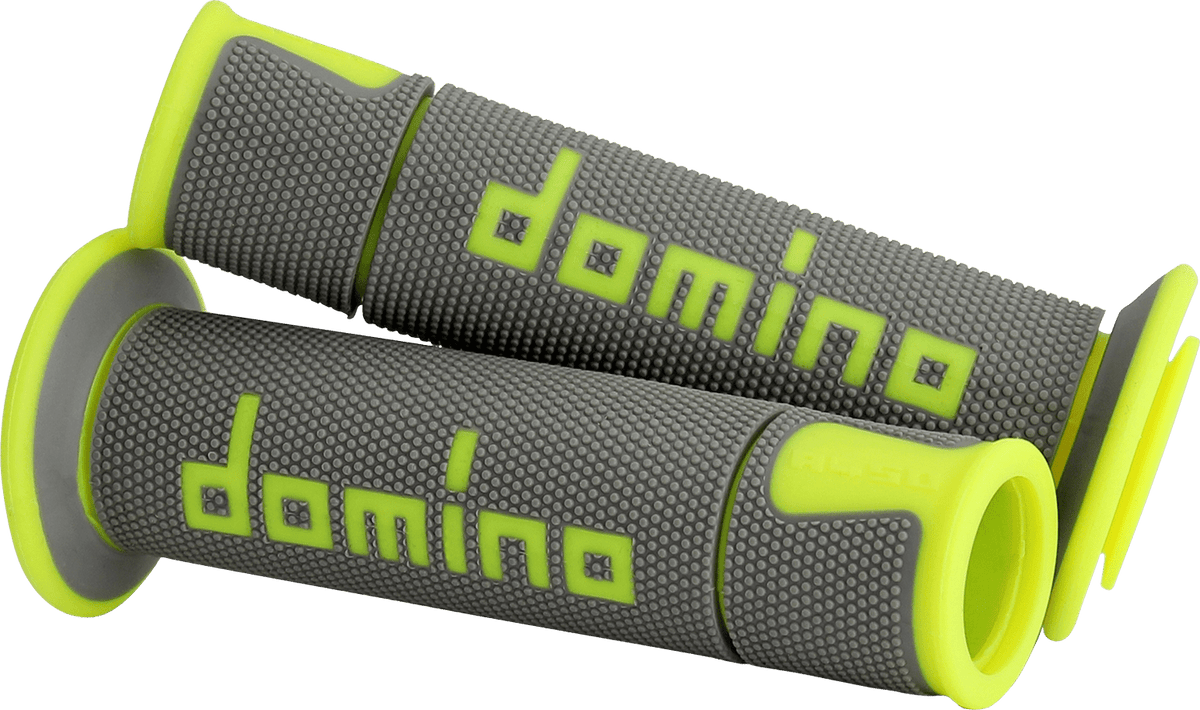 G2 ERGONOMICS CORP. A450 Grips - Domino - Gray/Fluorescent Yellow A45041C5052B7-0 - Kelly Motorsports