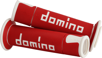 G2 ERGONOMICS CORP. A450 Grips - Domino - Red/White A45041C4642B7-0 - Kelly Motorsports