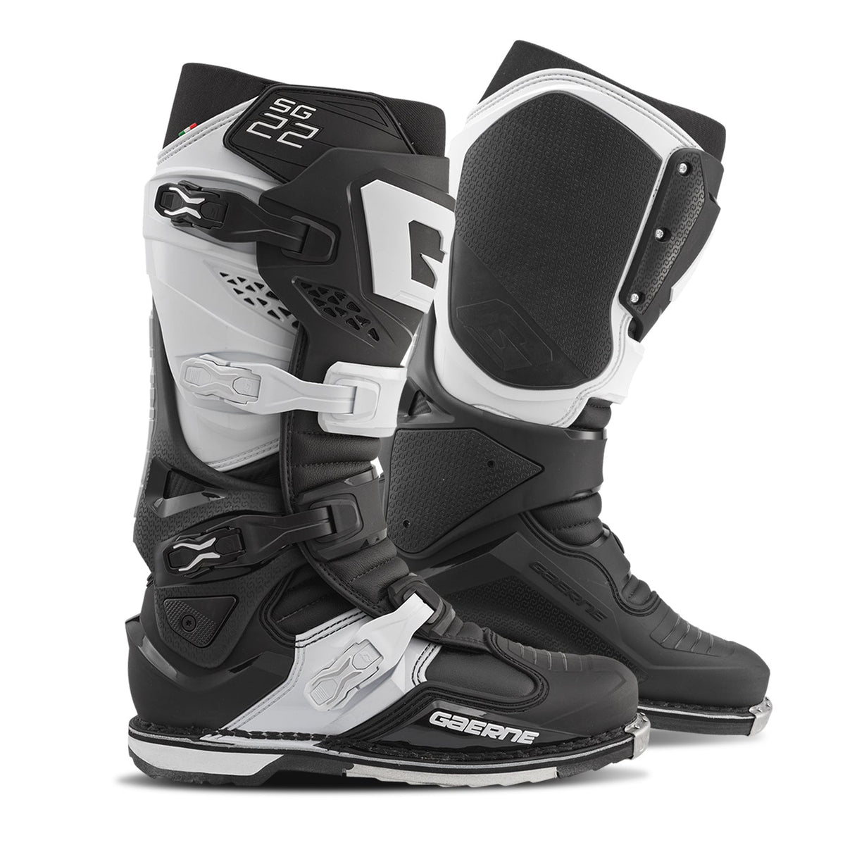 Gaerne SG22 Boots Black/White - Kelly Motorsports