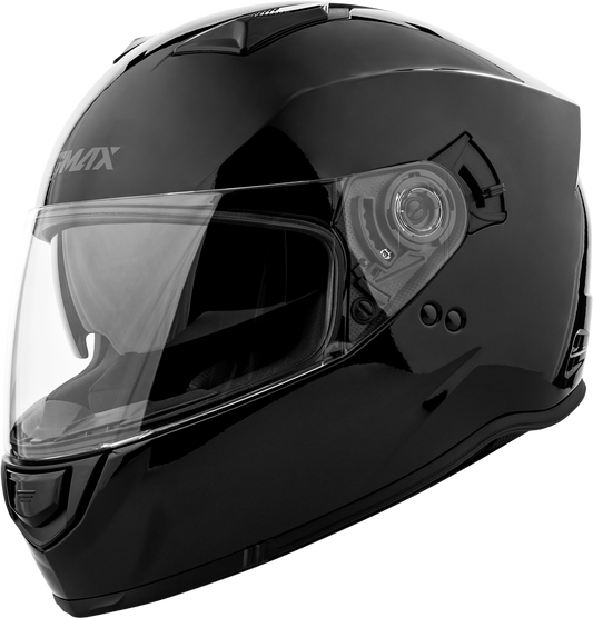 GMAX F1180024 FF 18 Solid Black Motorcycle Helmet with Sun Shield and Advanced Ventilation - Kelly Motorsports