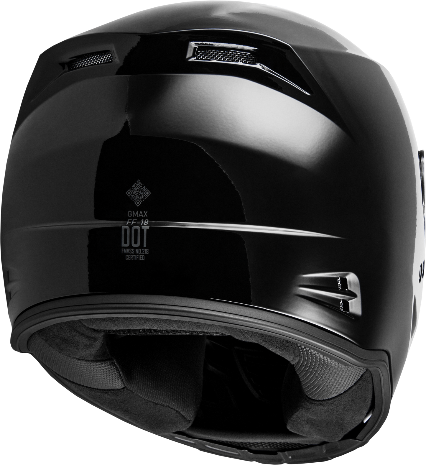 GMAX F1180026 FF 18 Solid Black Helmet with Sun Shield and Advanced Ventilation - Kelly Motorsports