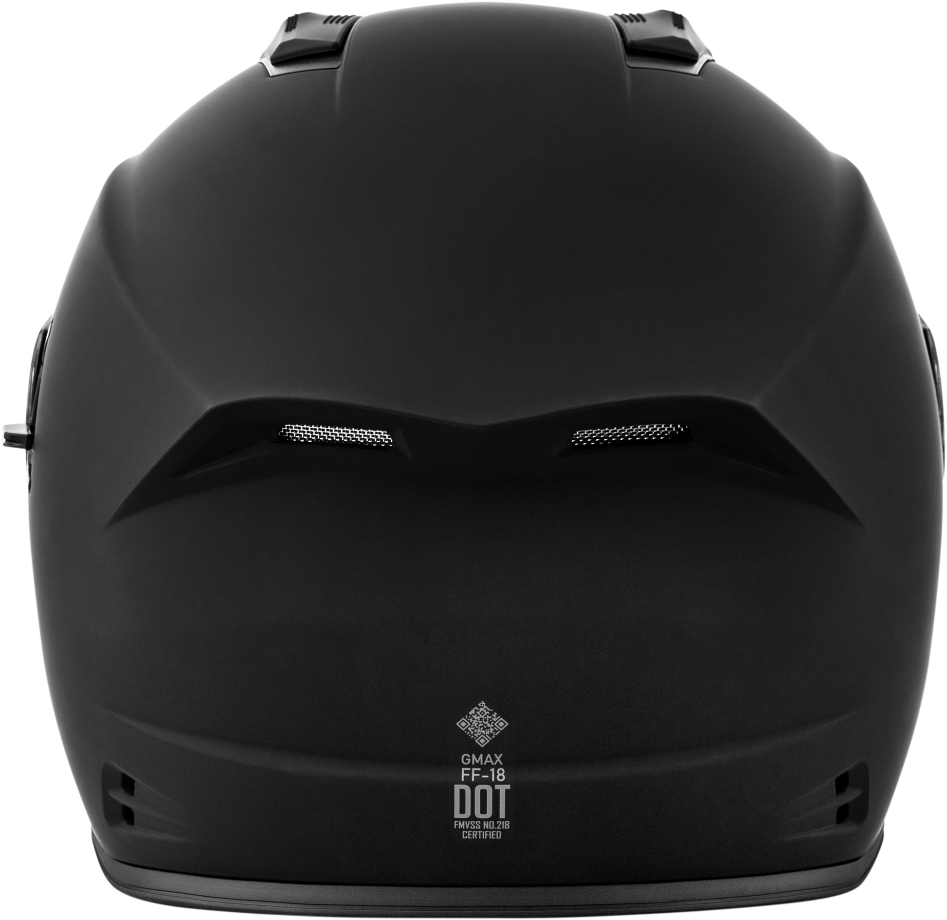 GMAX F1180075 FF 18 Solid Matte Black Motorcycle Helmet with Sun Shield and Advanced Ventilation - Kelly Motorsports