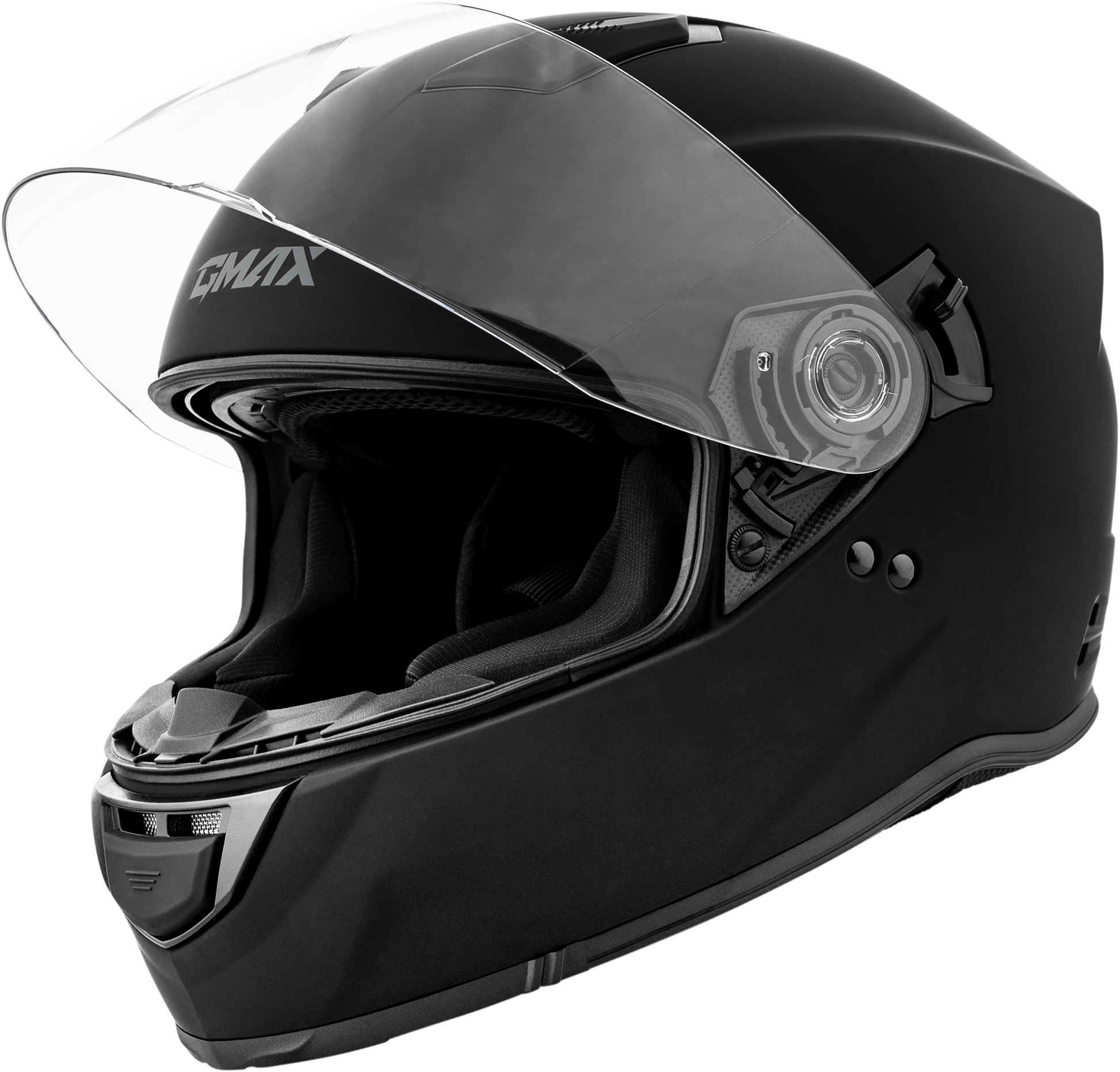 GMAX F1180078 FF 18 Solid Matte Black Helmet with Sun Shield and Advanced Ventilation - Kelly Motorsports