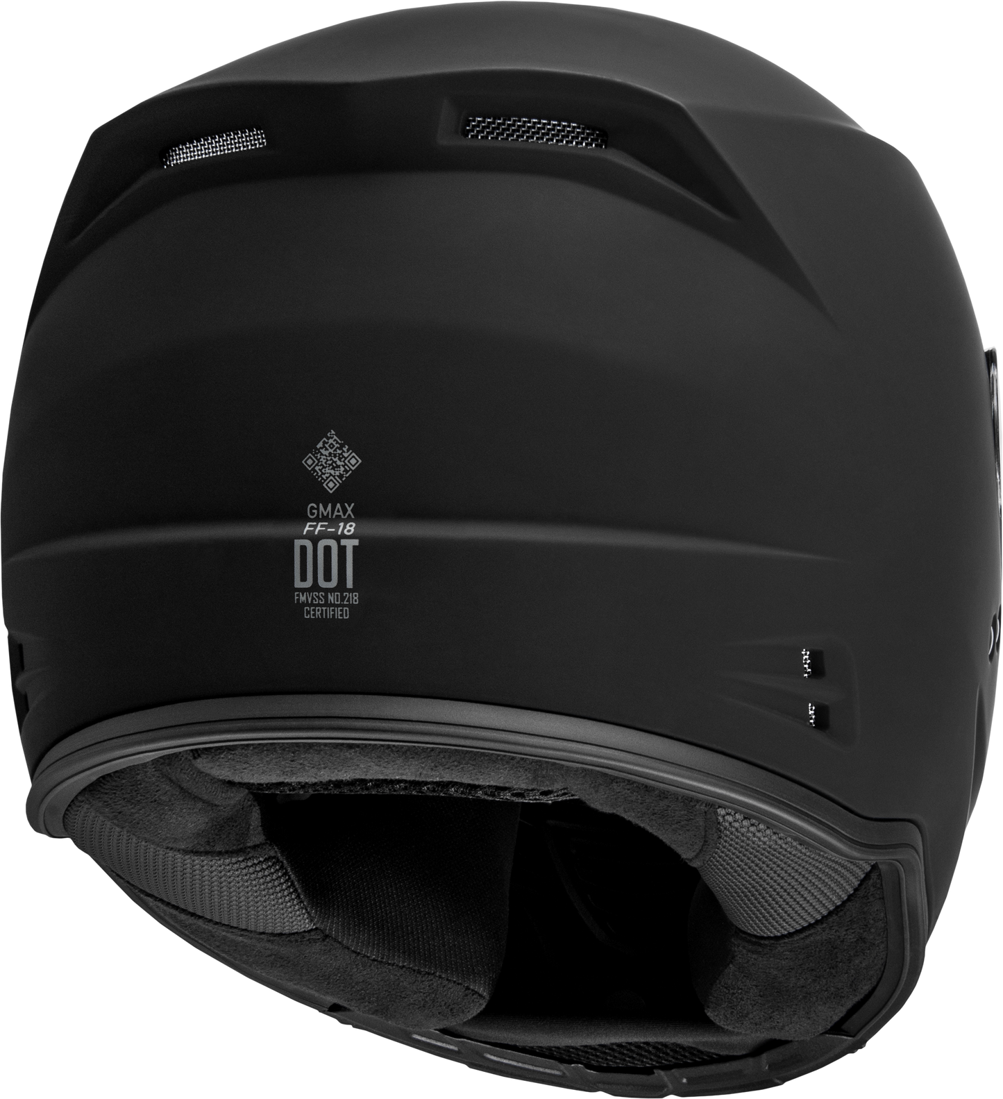 GMAX F1180078 FF 18 Solid Matte Black Helmet with Sun Shield and Advanced Ventilation - Kelly Motorsports