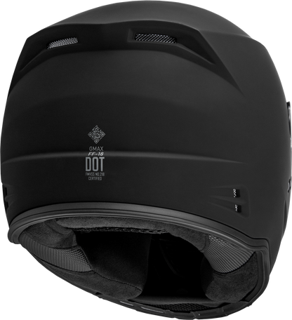 GMAX F1180078 FF 18 Solid Matte Black Helmet with Sun Shield and Advanced Ventilation - Kelly Motorsports