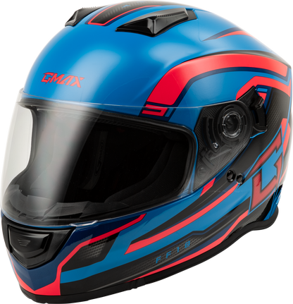 GMAX F11811216 FF 18 Drift Helmet in Black/Blue/Red – Large - Kelly Motorsports