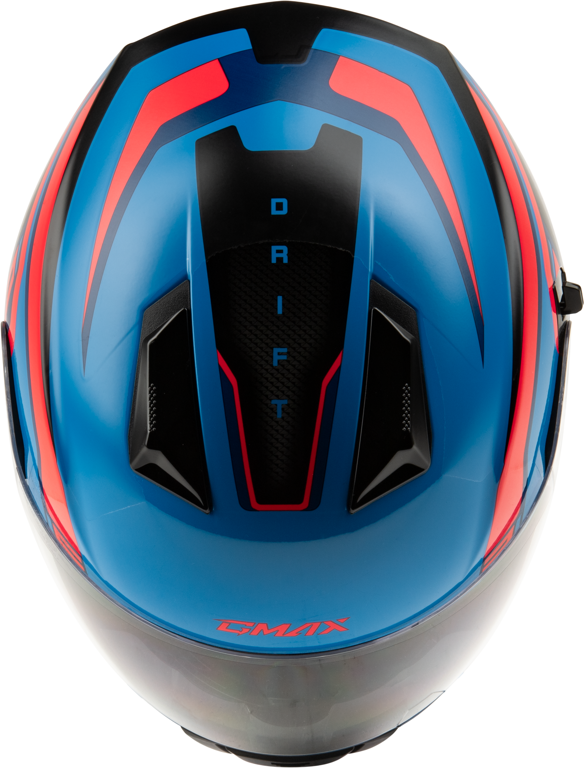 GMAX F11811217 FF 18 Drift Helmet Black/Blue/Red XL with UV400 Face Shield and Comfort Features - Kelly Motorsports