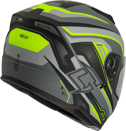 GMAX F1181336 FF 18 Drift Helmet Matte Grey with Hi - Viz Large - Kelly Motorsports