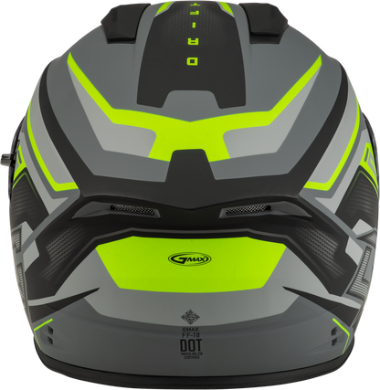 GMAX F1181337 FF 18 Drift Helmet Matte Grey with Hi - Viz XL - Kelly Motorsports