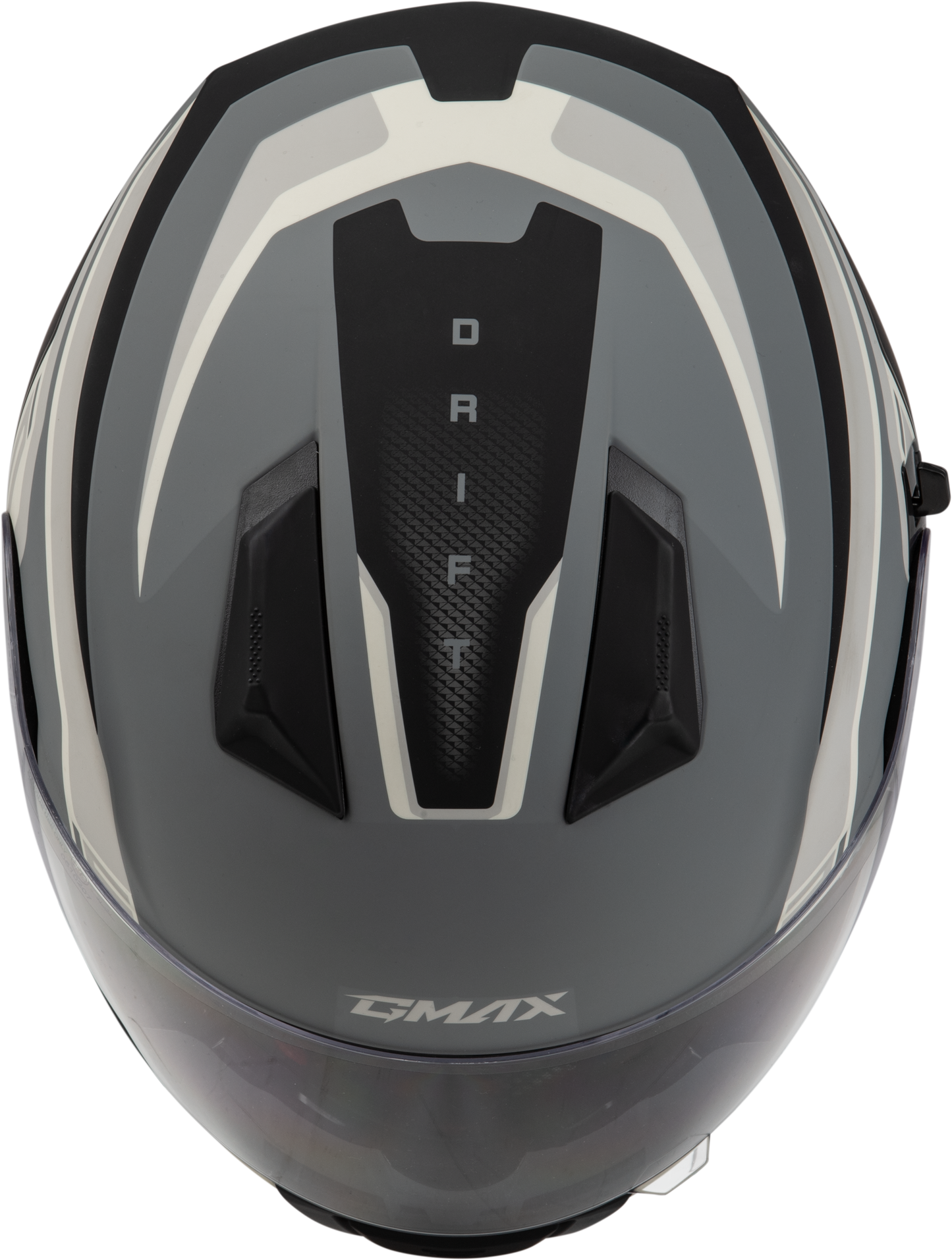 GMAX F1181813 Drift Helmet Matte Grey/Silver/Black XS – DOT Approved Motorcycle Helmet with Sun Shade & Bluetooth Compatibility - Kelly Motorsports