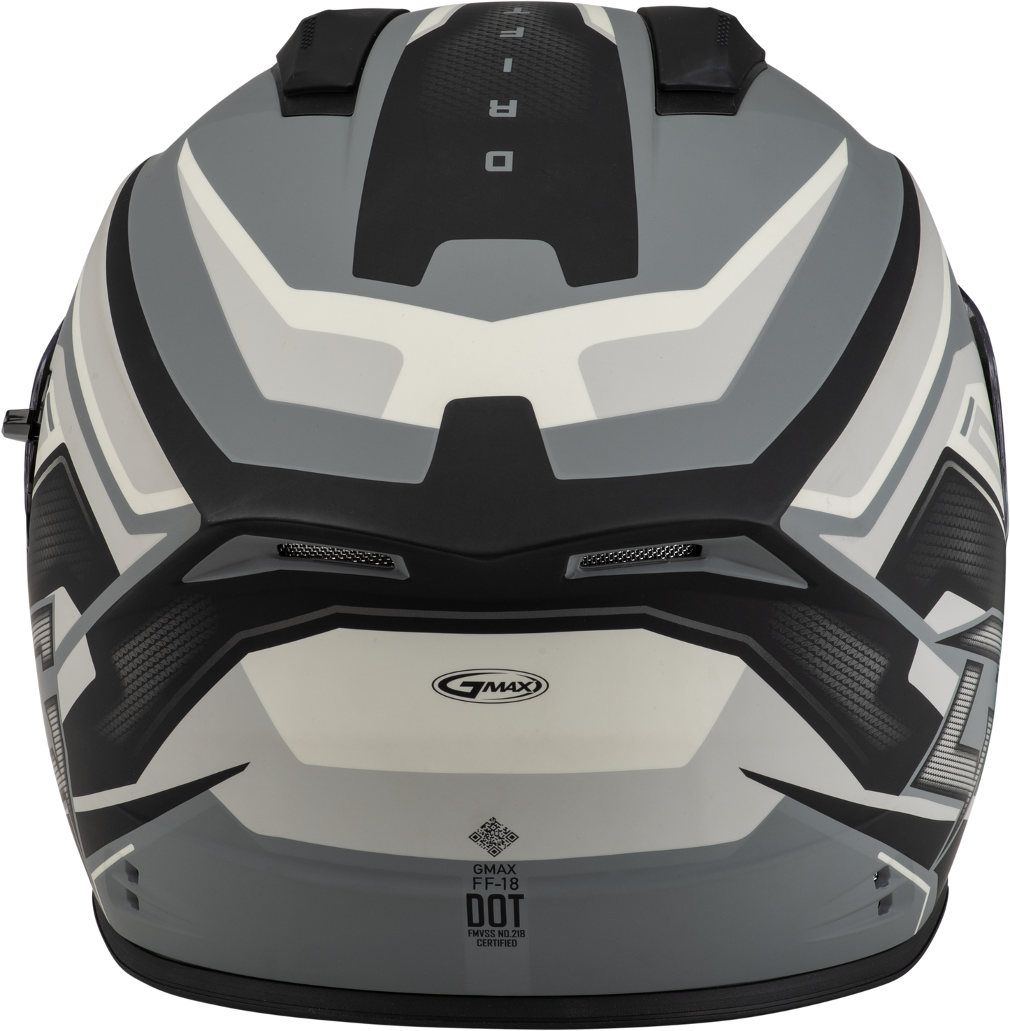 GMAX F1181814 FF 18 Drift Helmet Matte Grey, Silver & Black - Kelly Motorsports
