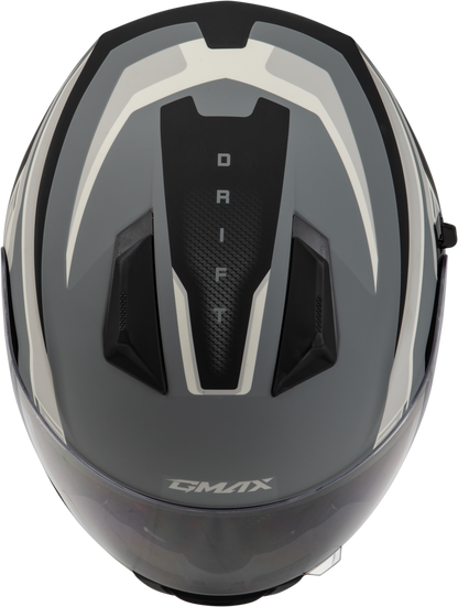 GMAX F1181817 FF 18 Drift Helmet Matte Grey/Silver/Black XL – DOT Approved Motorcycle Helmet with Sun Shade and Intercom Compatibility - Kelly Motorsports