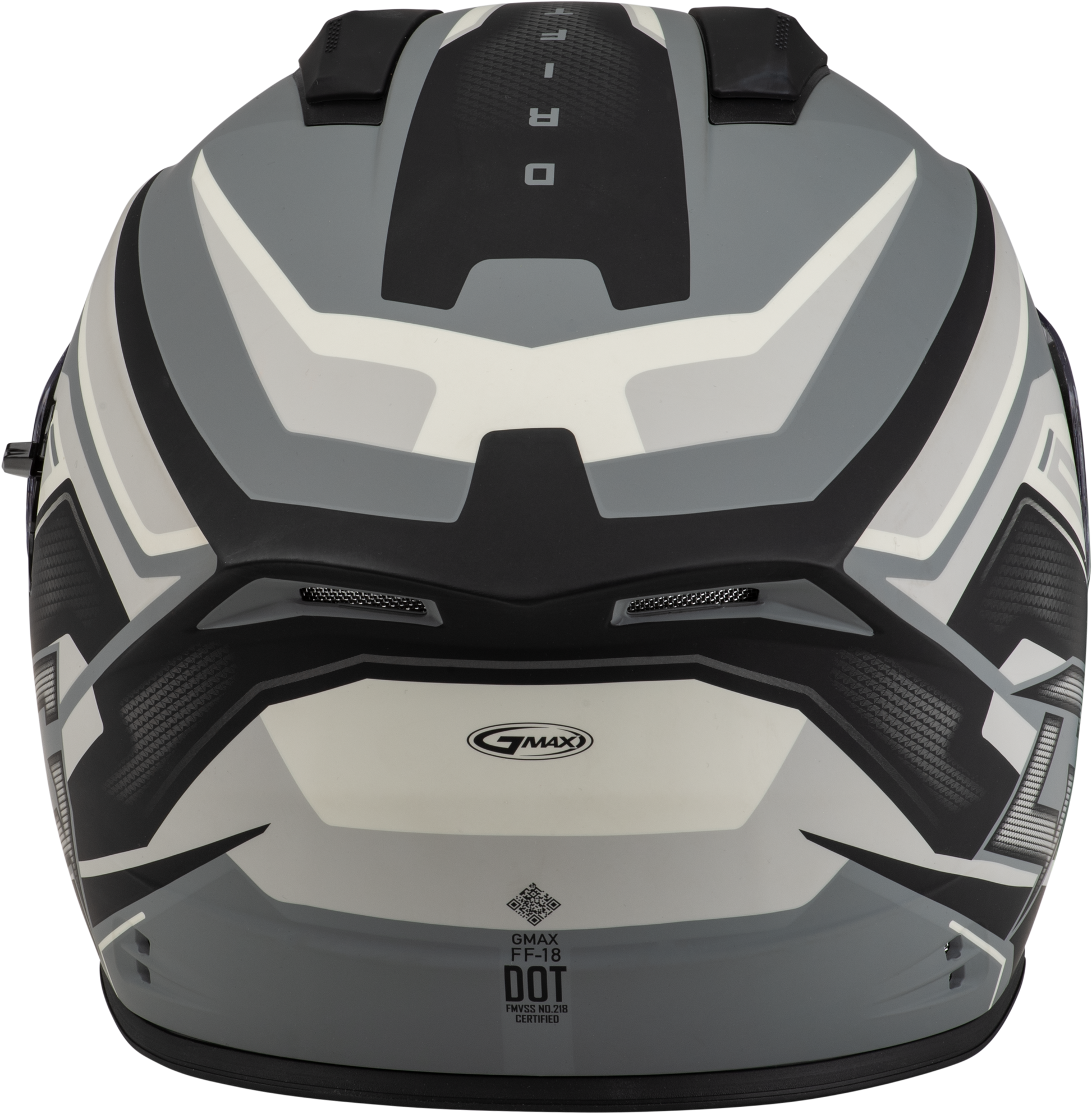 GMAX F1181818 FF 18 Drift Matte Grey/Silver/Black Motorcycle Helmet with Sun Shield and Advanced Ventilation - Kelly Motorsports