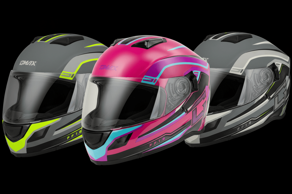 GMAX FF 18 Drift Helmet with Sun Shield and Advanced Ventilation - Kelly Motorsports