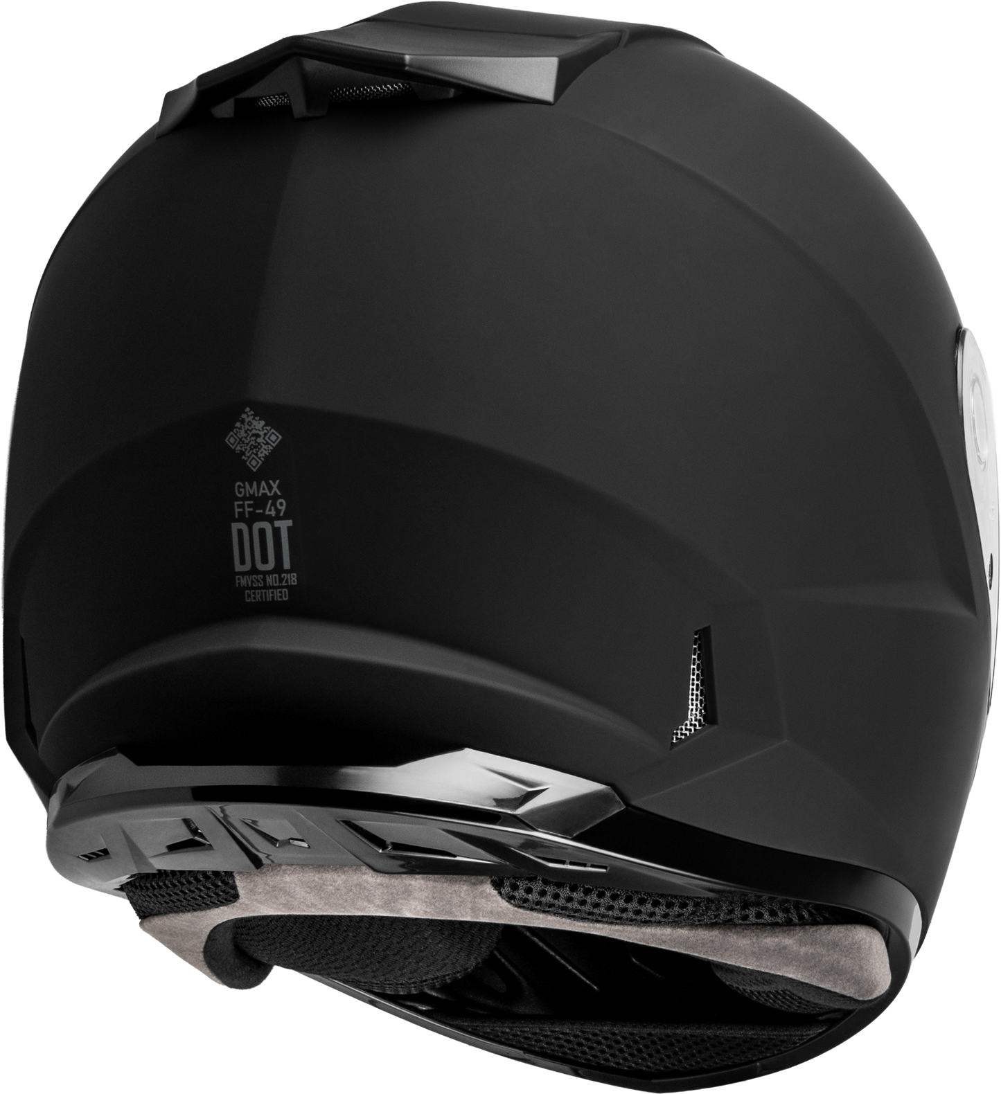 GMAX FF - 49 Solid Matte Black Helmet (XS) with COOLMAX® Interior and UV400 Shield - Kelly Motorsports