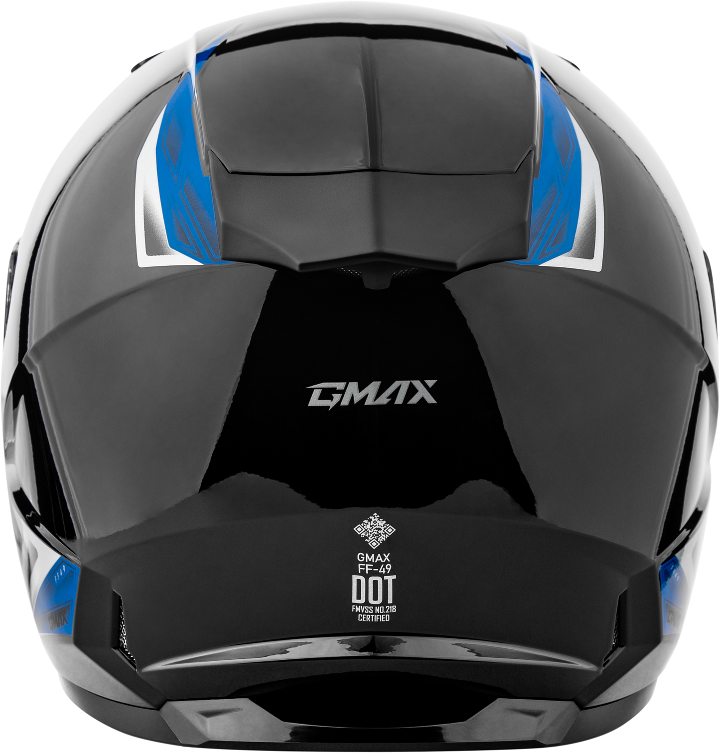GMAX FF - 49 Syth Helmet Black/Blue – Lightweight DOT Approved Motorcycle Helmet with COOLMAX® Interior and UV400 Shield - Kelly Motorsports