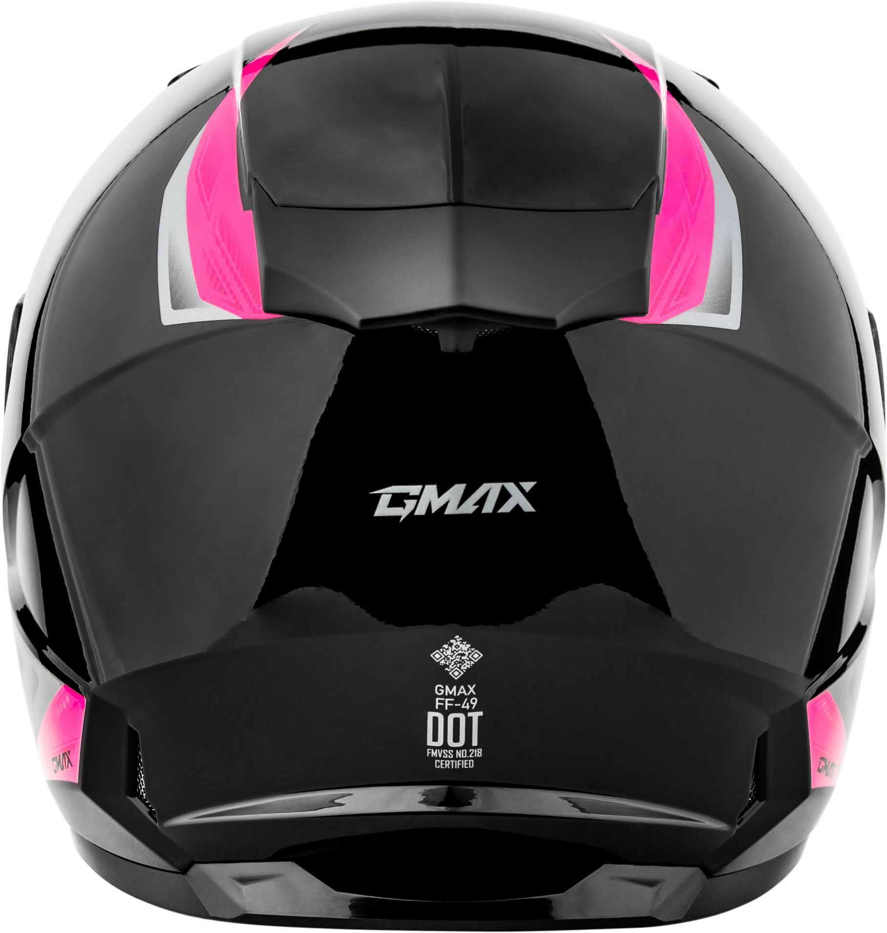 GMAX FF - 49 SYTH Helmet Black/Pink Large - Lightweight Motorcycle Helmet with COOLMAX® Interior and UV400 Shield - Kelly Motorsports