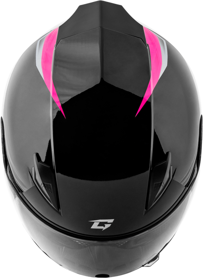 GMAX FF - 49 SYTH Helmet Black/Pink XS - Lightweight DOT Approved Motorcycle Helmet with COOLMAX® Interior and UV400 Shield - Kelly Motorsports