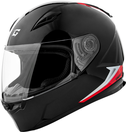 GMAX FF - 49 Syth Helmet Black/Red Small with COOLMAX Interior and UV400 Shield - Kelly Motorsports