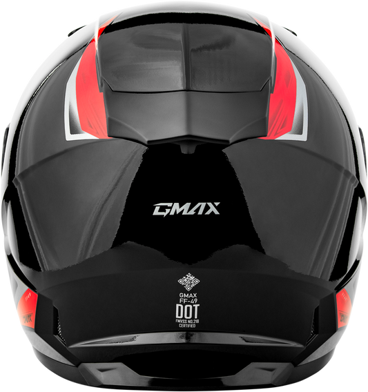 GMAX FF - 49 Syth Helmet Black/Red Small with COOLMAX Interior and UV400 Shield - Kelly Motorsports