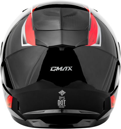 GMAX FF - 49 SYTH Helmet Black/Red XL – Lightweight Motorcycle Helmet with COOLMAX® Interior and UV400 Shield - Kelly Motorsports