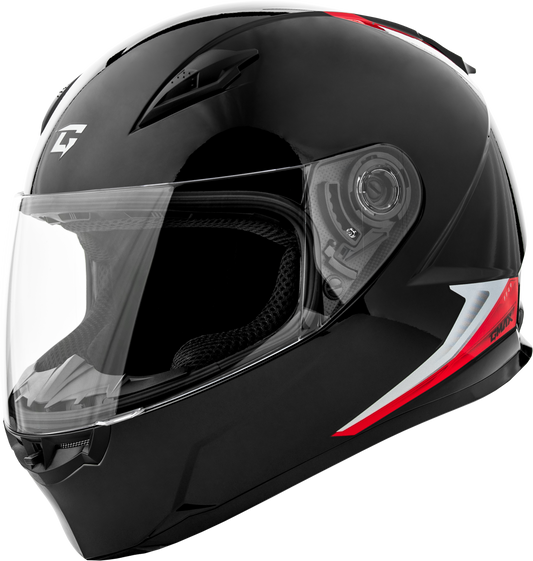 GMAX FF - 49 Syth Motorcycle Helmet Black/Red Medium – Lightweight, DOT Approved with COOLMAX® Interior and UV Protection - Kelly Motorsports