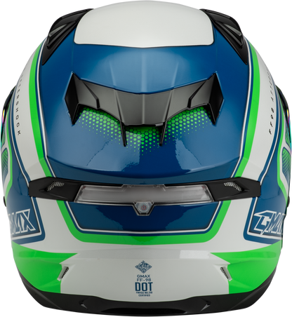 GMAX FF - 98 Aftershock Helmet with LED Rear Light and Quick - Release Shield - Large - Kelly Motorsports