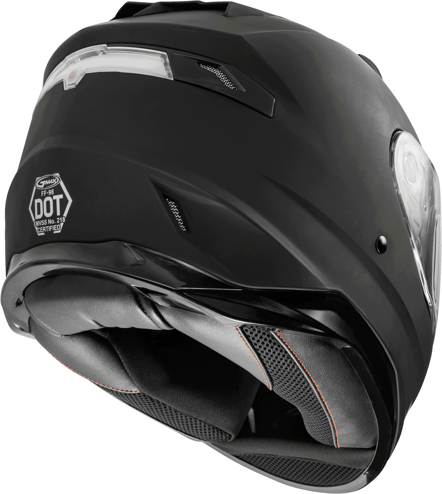GMAX FF - 98 Full Face Helmet Matte Black XL with Quick Release Shield and LED Rear Light - Kelly Motorsports