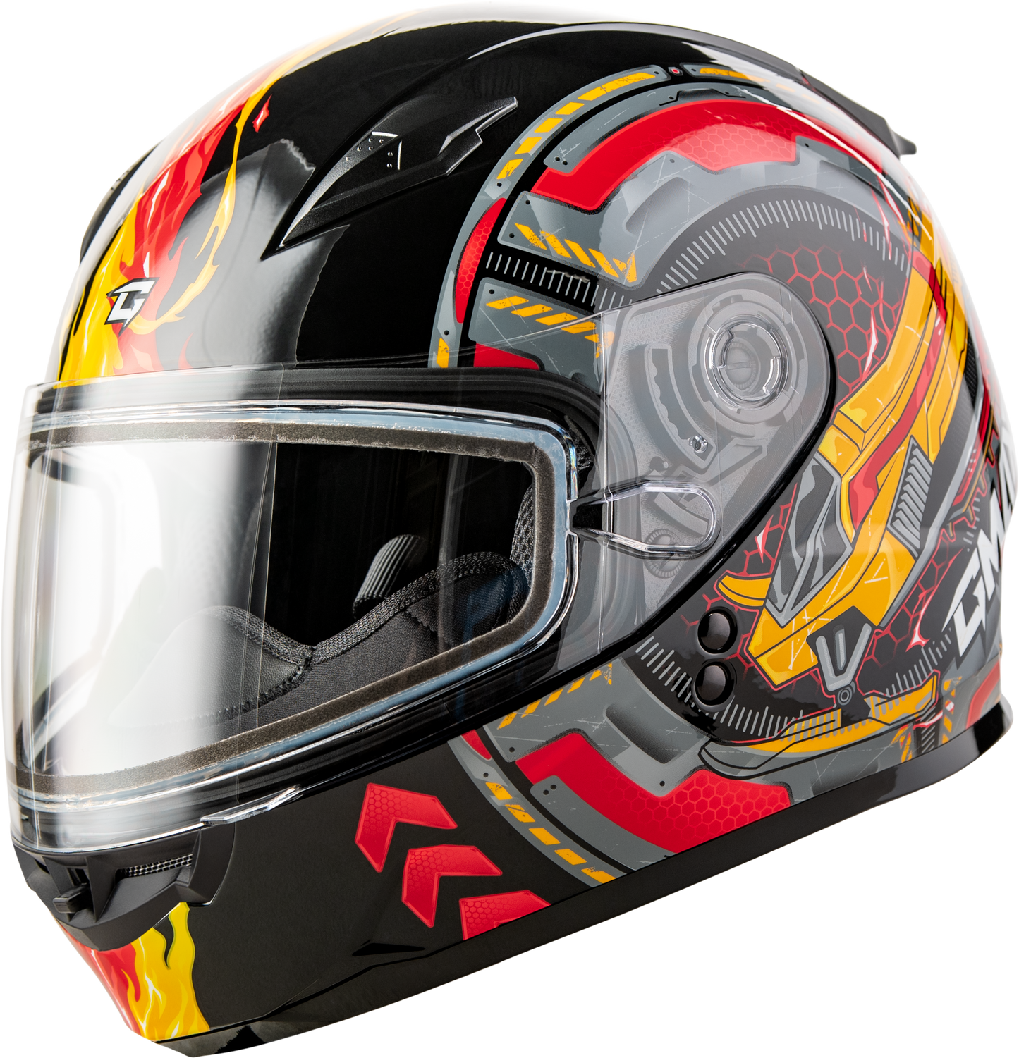 GMAX G24911151 GM - 49Y Youth Snow Helmet with Adjustable Fit and Dual Lens Shield - Kelly Motorsports