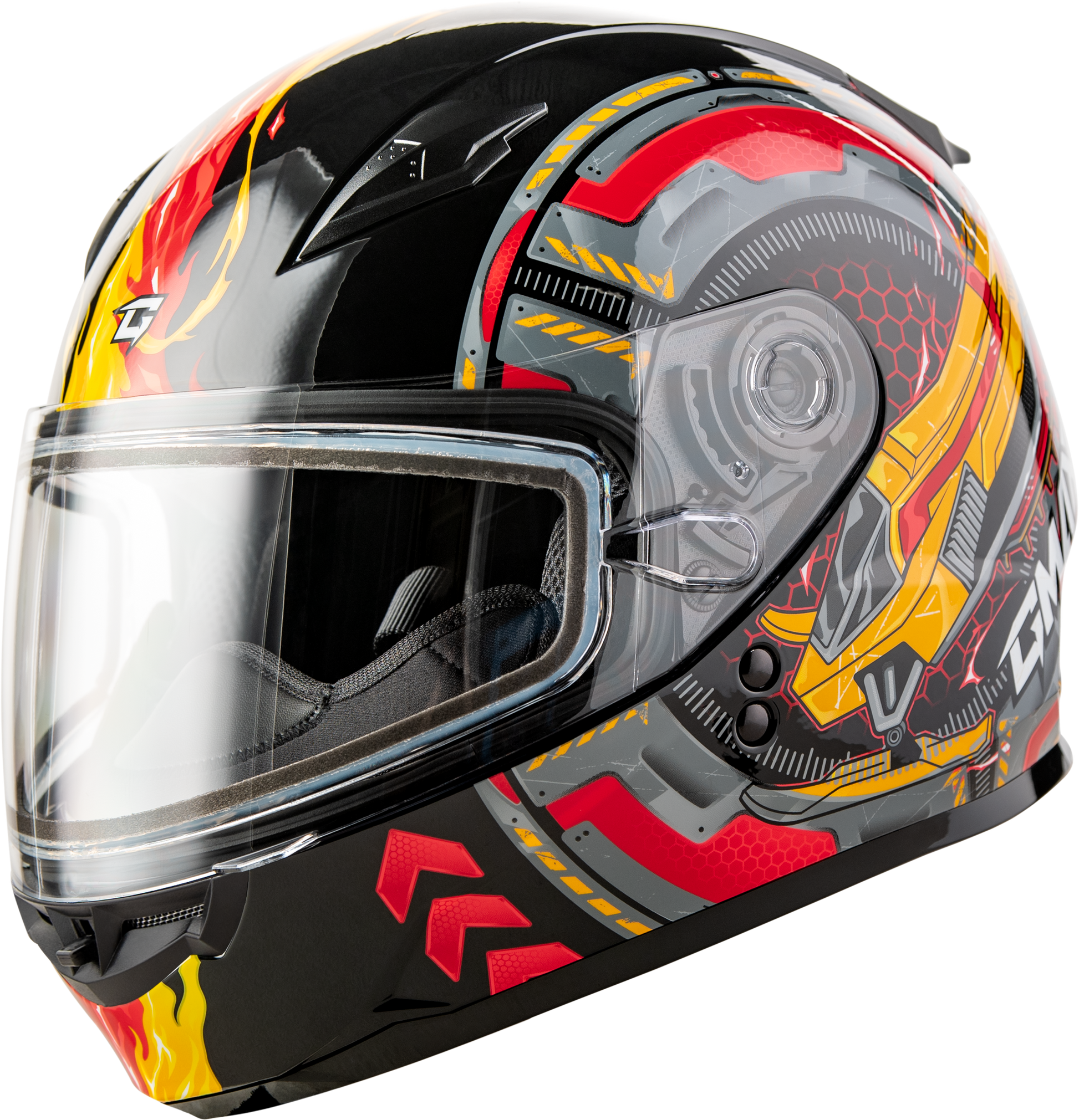GMAX G24911151 GM - 49Y Youth Snow Helmet with Adjustable Fit and Dual Lens Shield - Kelly Motorsports