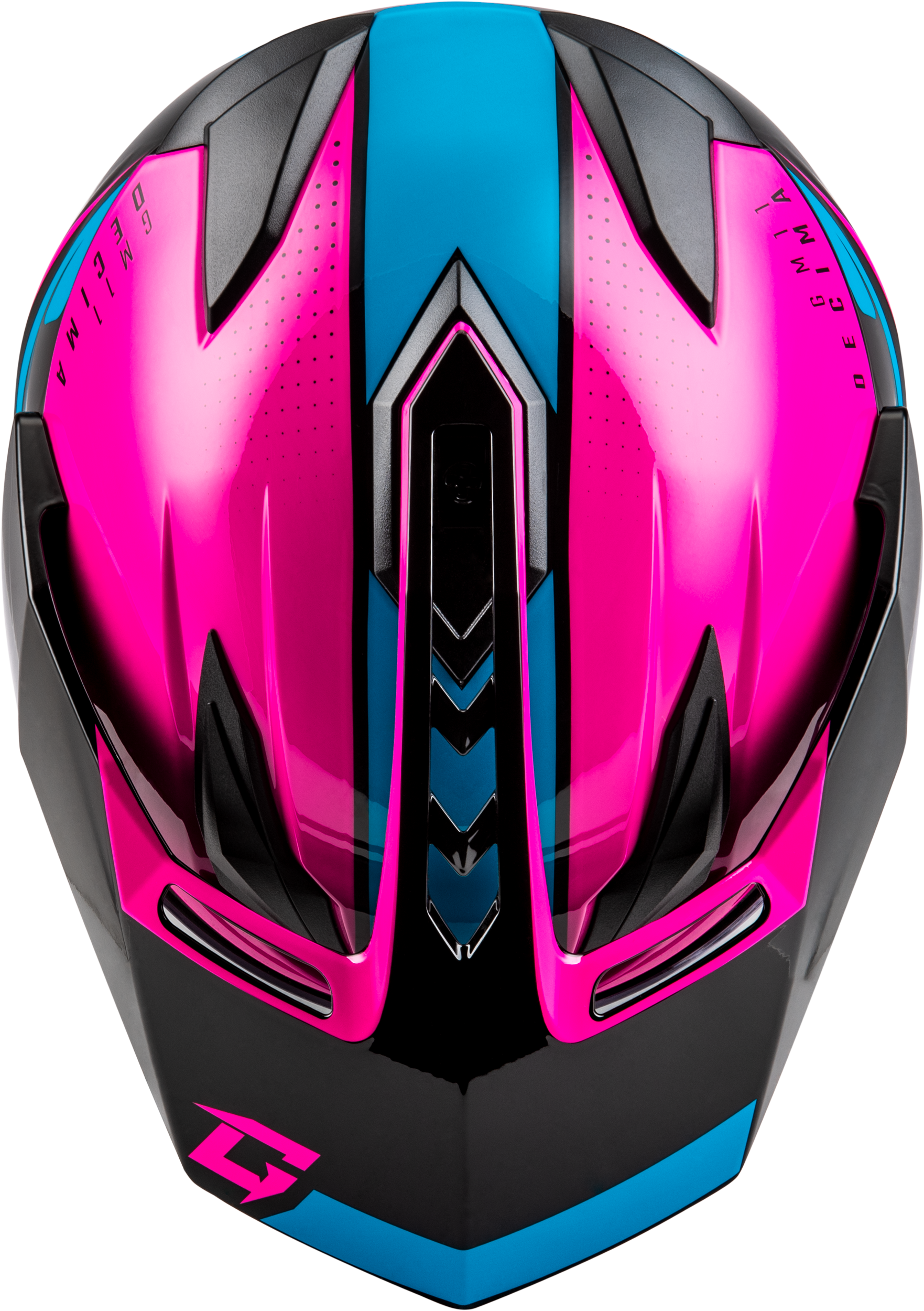 GMAX GM - 11 Decima Dual Sport Helmet Black, Pink & Blue, Extra Small (Part No. A11161233) - Kelly Motorsports